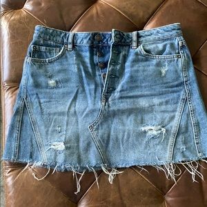 Free People Denim Miniskirt